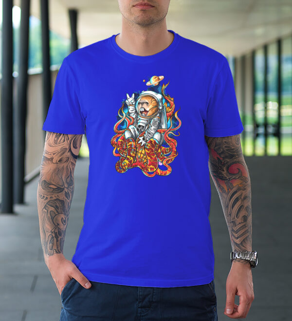 Tričko Kapybara wear – Happy Cosmonaut (blue)