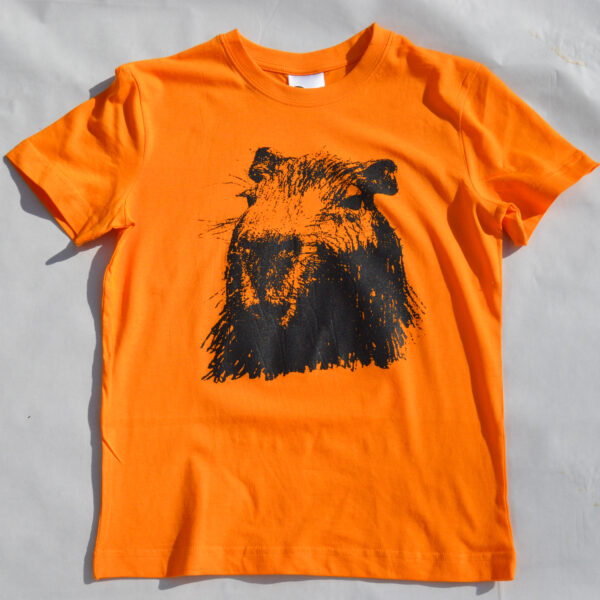 Dětské tričko Kapybara wear – Big Head (orange)