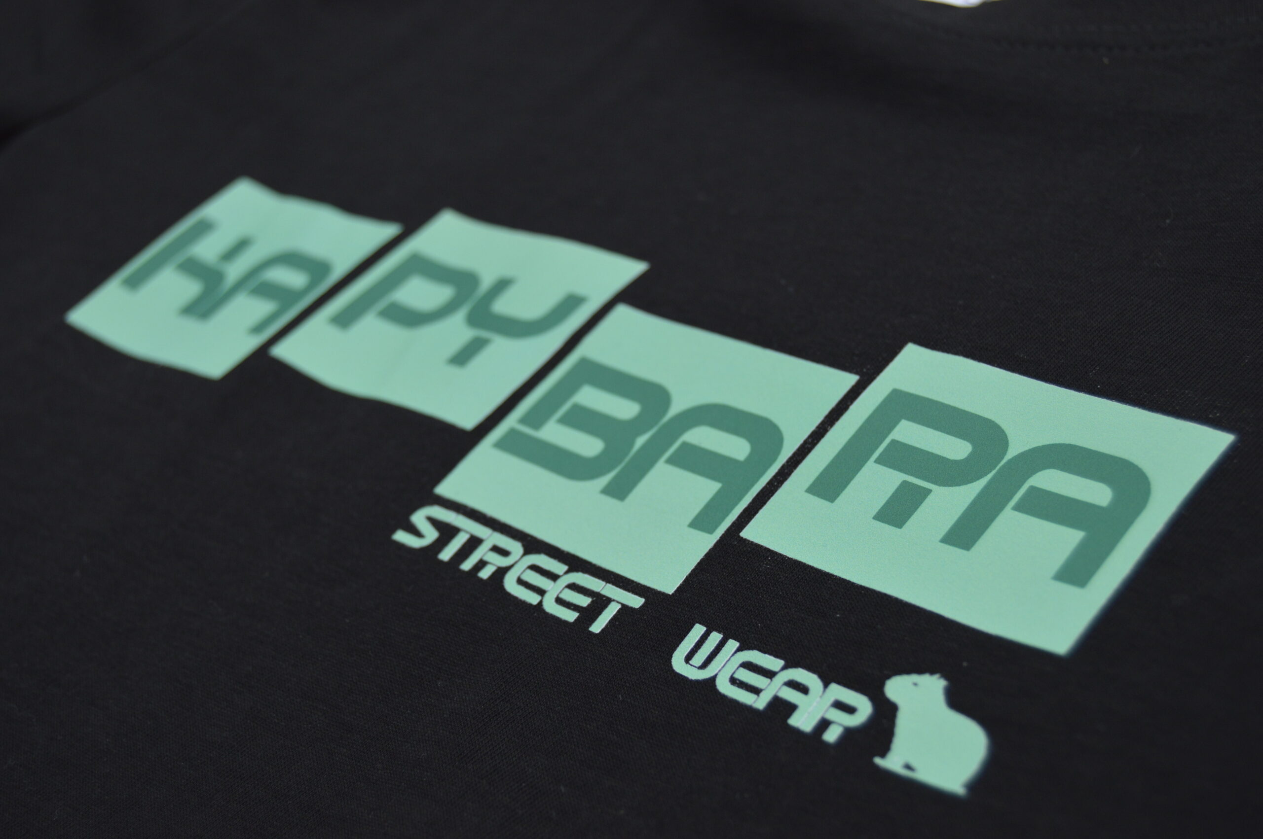 Dětské tričko Kapybara wear - Cube (black/tyrkys) - Obrázek 3