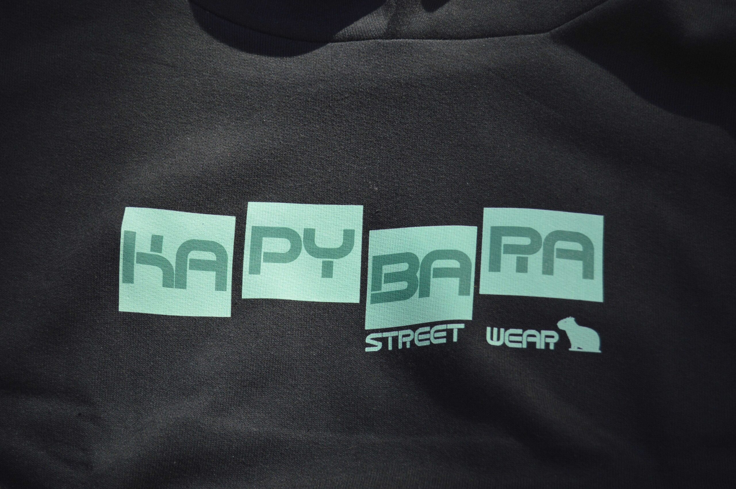 Dětská mikina Kapybara wear - Cube (black/tyrkys) - Obrázek 3