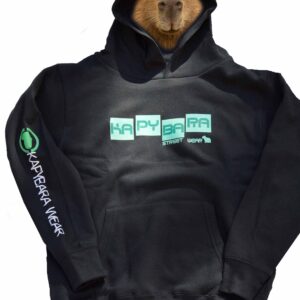 Dětská mikina Kapybara wear - Cube (black/tyrkys)
