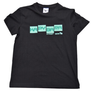 Dětské tričko Kapybara wear - Cube (black/tyrkys)
