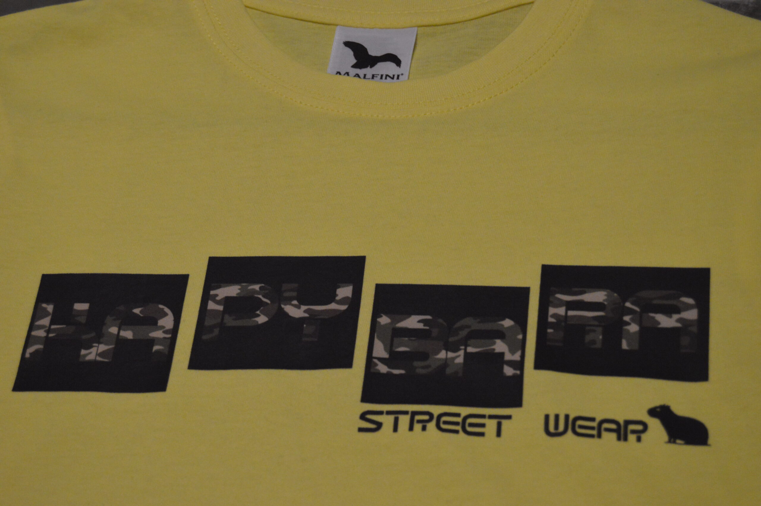 Dětské tričko Kapybara wear – Cube (yellow/woodland) - Obrázek 2