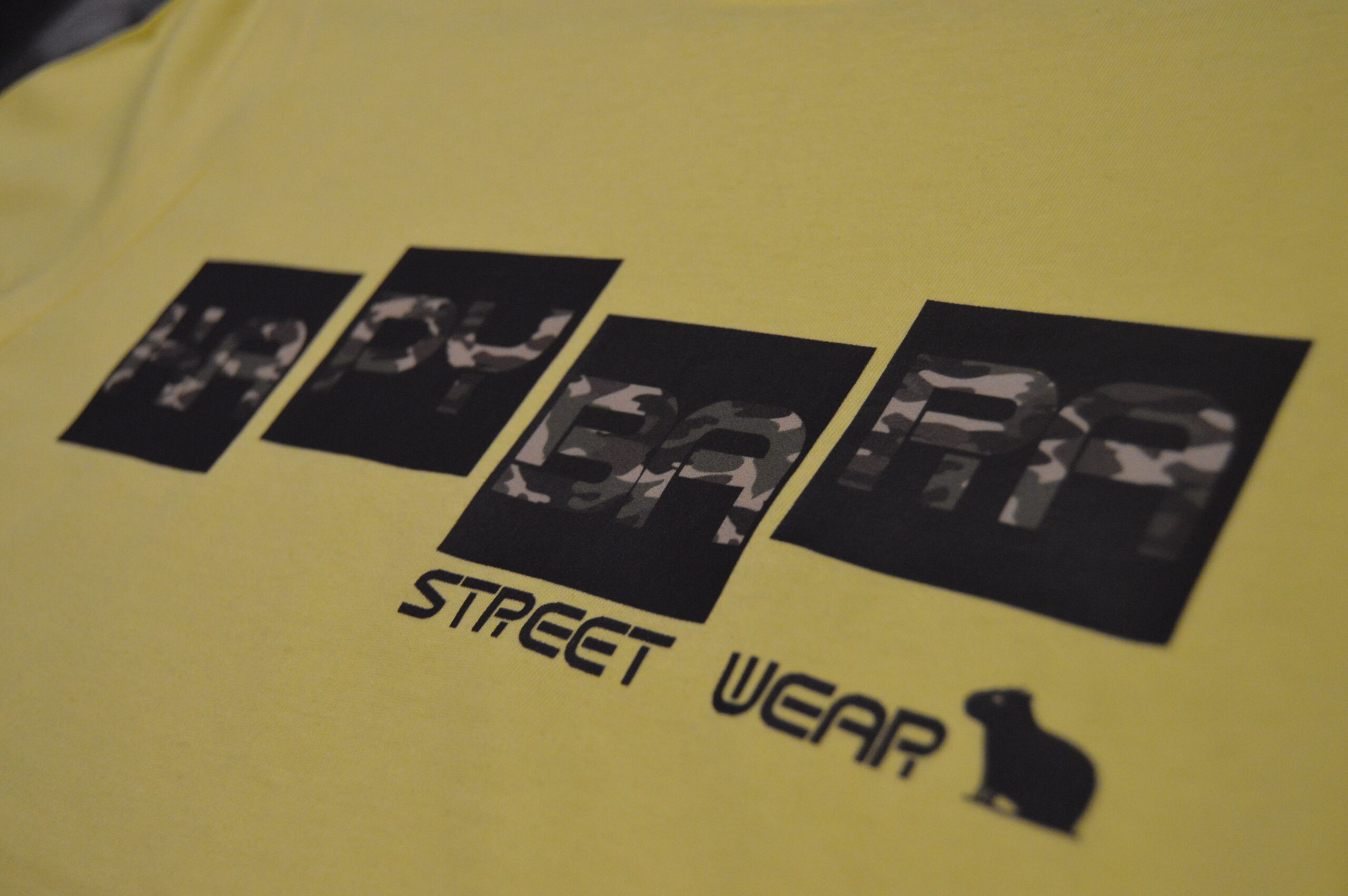 Dětské tričko Kapybara wear – Cube (yellow/woodland) - Obrázek 3