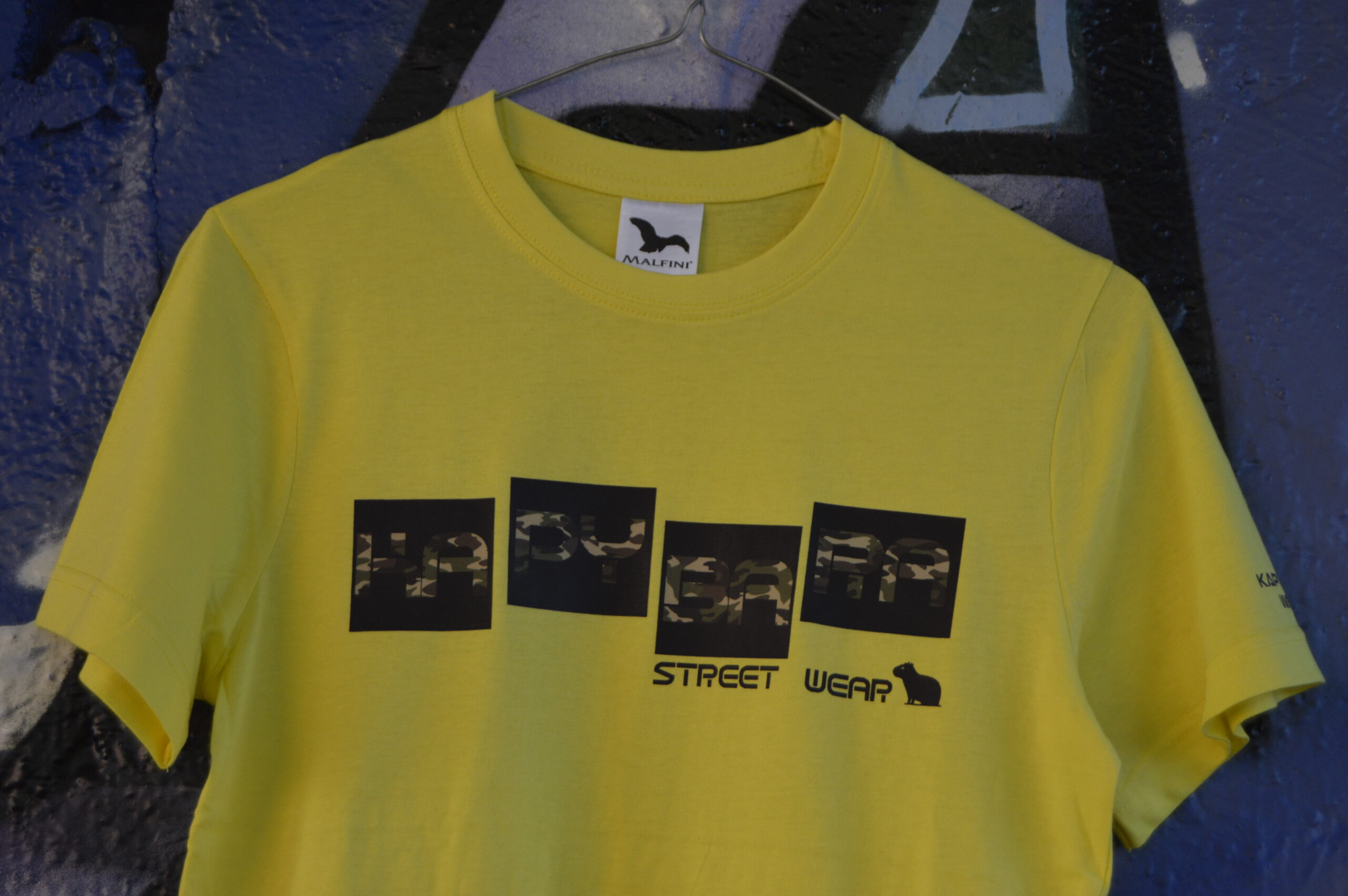 Dětské tričko Kapybara wear – Cube (yellow/woodland) - Obrázek 5